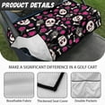 thumbnail image 5 of Binienty Cute Skull Golf Cart Seat Blanket with Pockets Terry Cloth Portable Sport Golf Cart Towel Seat Covers For Club Car DS Precedent Universal Golfcart Accessory, 5 of 7
