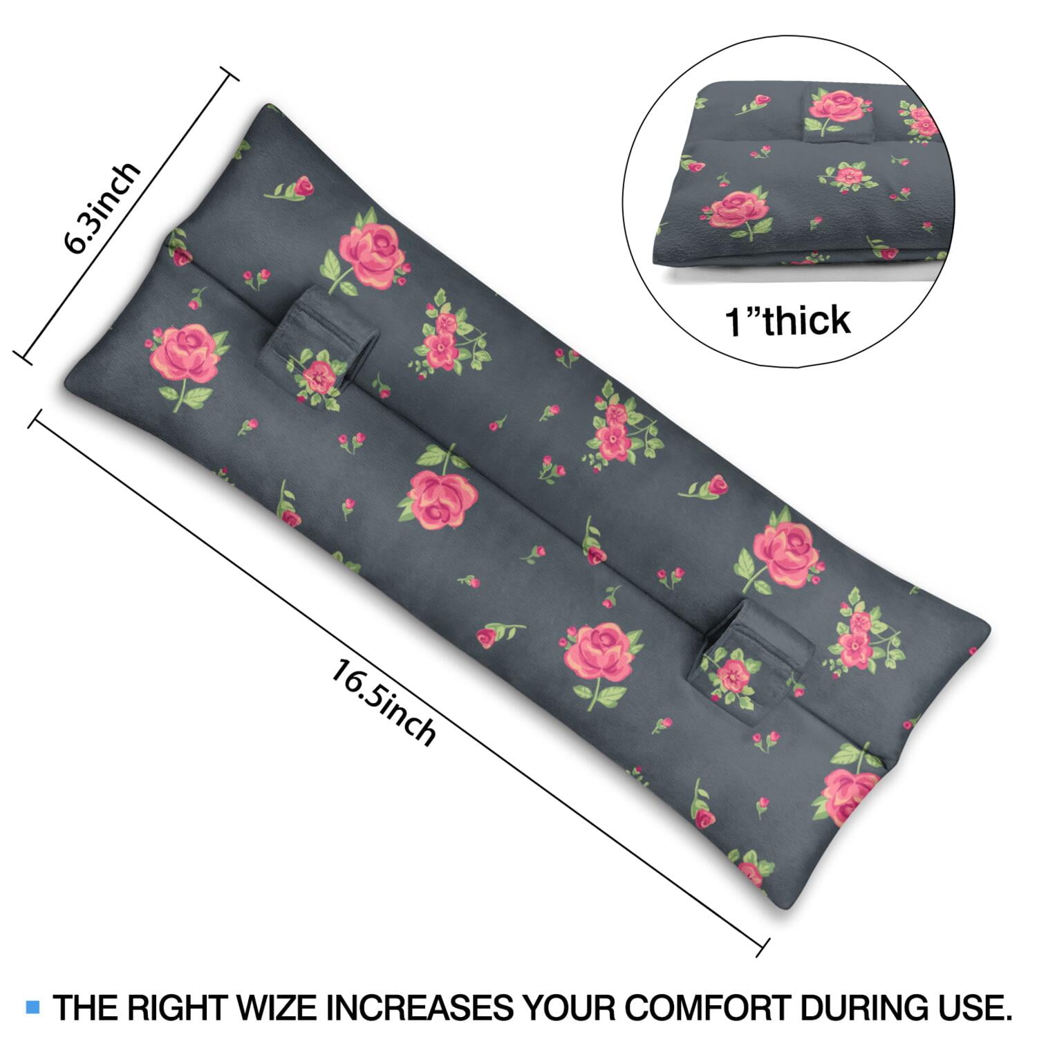 Romantic Rose Peony Boho Floral Mastectomy Pillow - Soft Cushion