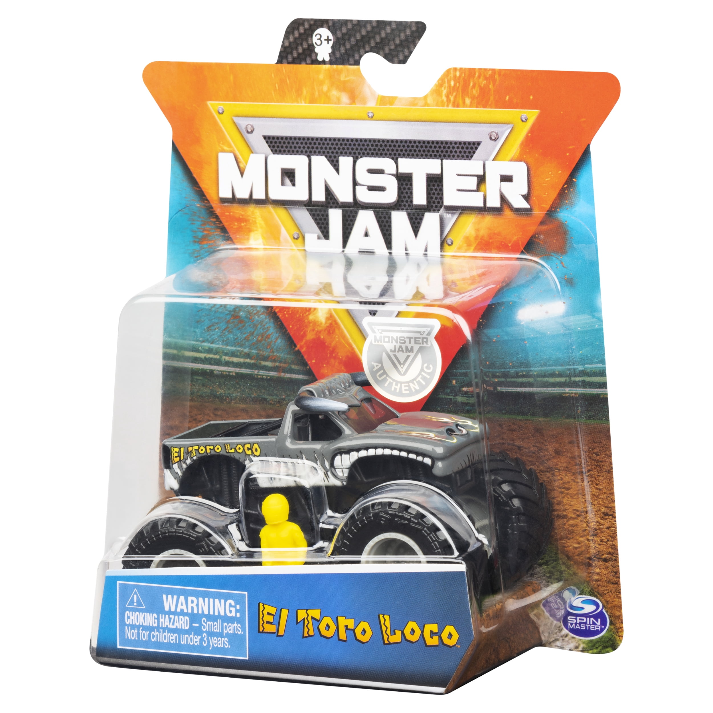 Monster Jam, Official El Toro Loco Monster Truck, Die-Cast Vehicle, Over Cast Series, 1:64 Scale