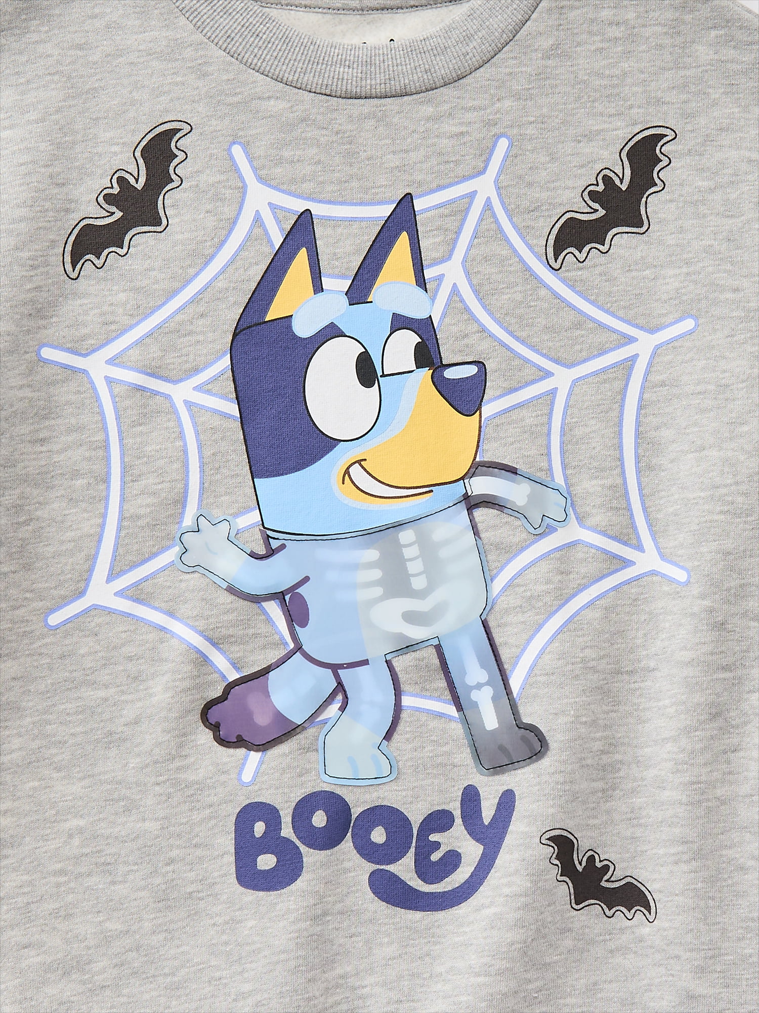 Bluey Boys Long Sleeve Halloween Graphic Crewneck Sweatshirt, Sizes 4-12