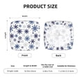 thumbnail image 4 of Kdxio Chair Seat Covers blue Snowflake Prints Print Chair Covers for Dining Room Square Washable Chair Protector Seat(Four Pieces), 4 of 5