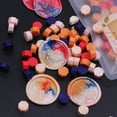 thumbnail image 4 of Cuentas de cera octagonales, 100 piezas, cuentas de cera de sellado para herramientas para hacer tarjetas postales de boda, 4 of 7