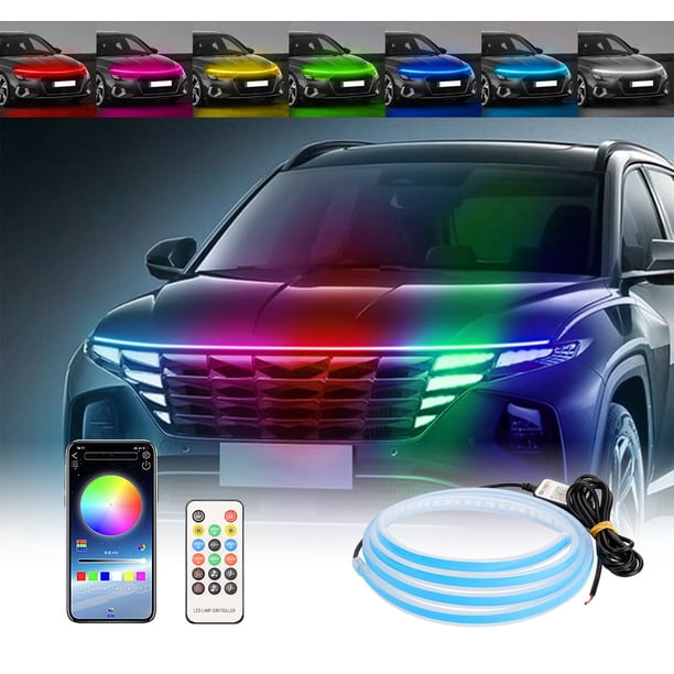 Tiras y Tapas de Automóviles onlyliua 59/71 Pulgadas Tira de Luces Led de Circulación Diurna