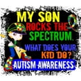 thumbnail image 3 of CafePress - Rocks Spectrum Autism Women's Dark Pajamas - Women's Short Sleeve Print T-Shirt and Pants Dark Cotton Pajama Set, 3 of 7
