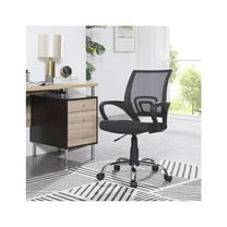 Ergonomic Mesh Office Chair with Adjustable Height & Tilt – Swivel Task Chair with Armrests, Rolling Casters & Lumbar Support – Mid Back Mesh Desk Chair for Home Office Comfort