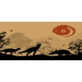 thumbnail image 4 of Dinosaur Piggy Bank, Silhouettes of Prehistoric Animals Wilderness Landscape Abstract Sun, Ceramic Coin Bank Money Box for Cash Saving, 3.6" X 3.2", Pale Brown Orange Black, by Ambesonne, 4 of 4