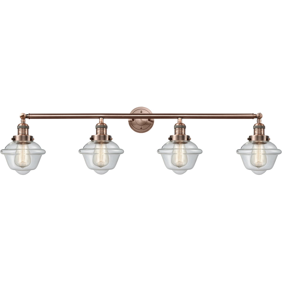 Bathroom Vanity 4 Light Fixtures With Antique Copper Finish Cast Brass