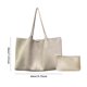 thumbnail image 3 of Bolso de mano a la moda para mujer, conjunto de 2 bolsos con cerrojo, bolso de viaje femenino suave y versátil, 3 of 6