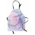 thumbnail image 1 of Psychedelic Apron Abstract Style Fractal Enigmatic Hole with Bizarre Ornamental Eternity Theme, Unisex Kitchen Bib Apron with Adjustable Neck for Cooking Baking Gardening, Purple Pink, by Ambesonne, 1 of 3