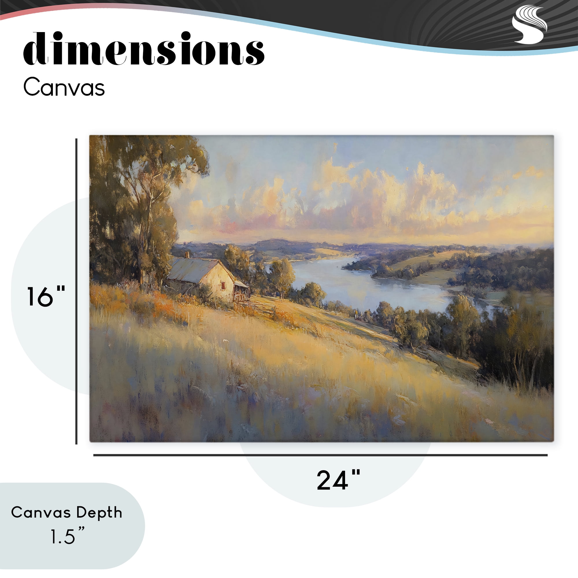 Stupell Industries Hilltop Cottage in Sunset Glow Canvas Wall Art, design by Creative Studio
