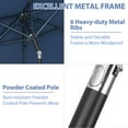 thumbnail image 5 of Autlaycil 9ft Outdoor Patio Umbrella with Base, 48lbs Water or 73lbs Sand Filled, Durable Ribs with Tilt and Crank - Navy Blue, 5 of 7