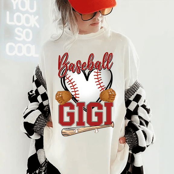 Baseball Gigi Heart Graphic Tee