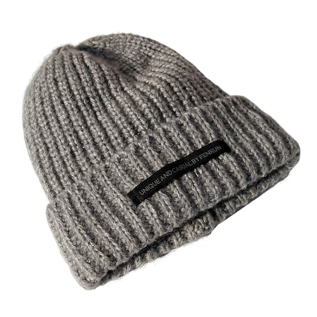 Japanese Style Hemming Thickened Warm Winter Hat Women Solid Color Riding Knitted Beanie Cap Costume Accessories