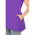 thumbnail image 5 of Women's Plus Size Casual Short Sleeve Round Neck Tunic Tops with Side Pockets, 5 of 6