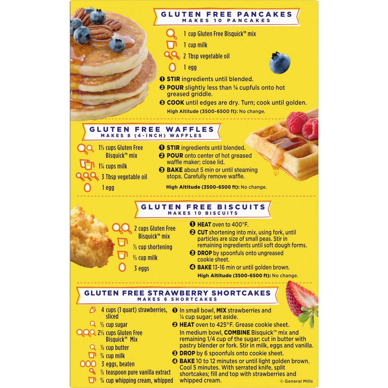 Betty Crocker Bisquick, Gluten Free Pancake and Baking Mix 16 oz (Pack of 4)
