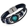 thumbnail image 2 of AMERTEER 12 Constellation Hand Woven Braided Leather Retro Zodiac Sign Charms Bracelet, 2 of 6