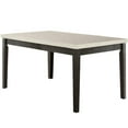 thumbnail image 2 of Acme Nolan Dining Table in White Marble Top & Salvage Dark Oak Finish Indoor 64"L x 38"W x 30"H, 2 of 8