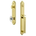 thumbnail image 3 of Grandeur 848487 Arc Solid Brass Rose Dummy Full Plate "D" Grip Handleset - Bronze, 3 of 5