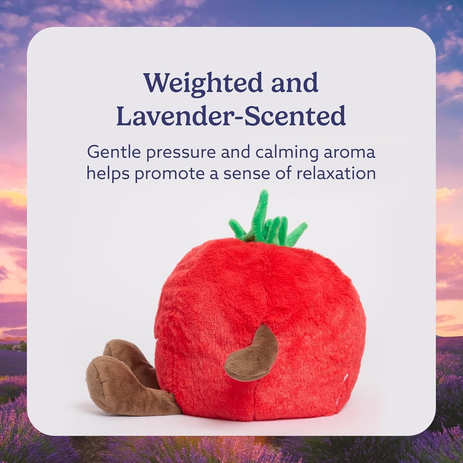 warmies 13" Tomato Stuffed Animal, Microwavable Heated Plushies and Weighted Soft Plush Toys