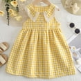 thumbnail image 2 of CAUYDY Toddler Girls Summer Dress Little Girl Ruffle Fly Sleeve Casual Sundress Cute Outfit for Kids 2T 3T 4T 5T 6T Baby Girl Summer Clothes (Sizes 3-4 Years,D1-Yellow), 2 of 7