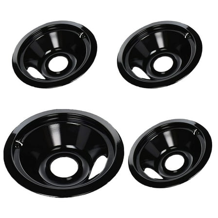"Beaquicy Porcelain Burner Drip Pans Set Fits GE/Hotpoint Electric Range (8"" & 6"")"