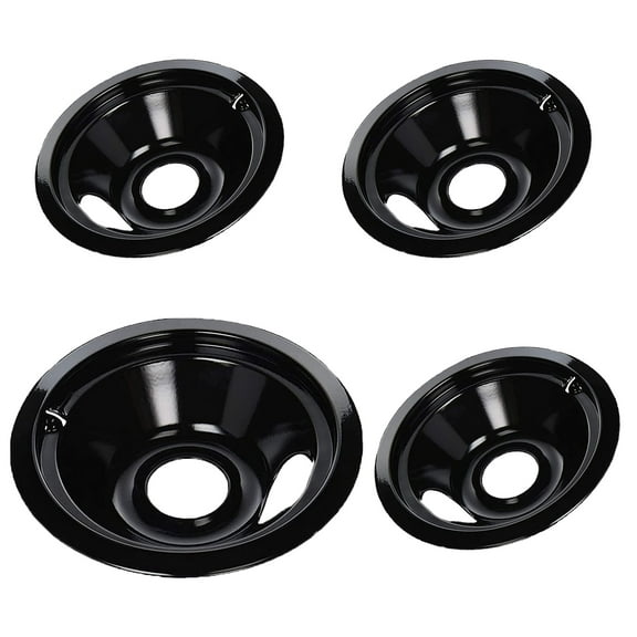 "Beaquicy Porcelain Burner Drip Pans Set Fits GE/Hotpoint Electric Range (8"" & 6"")"