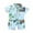 Blue, variant on ANINEO Baby Boy Tropical Print Outfits Short Sleeve Button Down Shirt Swim Shorts Summer Set Casual Toddler Boy Beach, 18-24 Months