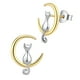 thumbnail image 2 of Pendientes Bling Bling Gato Luna de latón Diseño aerodinámico, 2 of 10