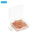 thumbnail image 3 of Uxcell 50 Pieces Metal Paper Clip Drop-Shaped with Box 1.3 Inch Rose Gold for Crafts Organize Office Home, 3 of 5