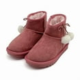 thumbnail image 2 of Kids Winter Snow Boots, Girls Boys Comfy Faux Fur Lined Short Boots Slip On Furry Outdoor Warm Ankle Boot, 2 of 7