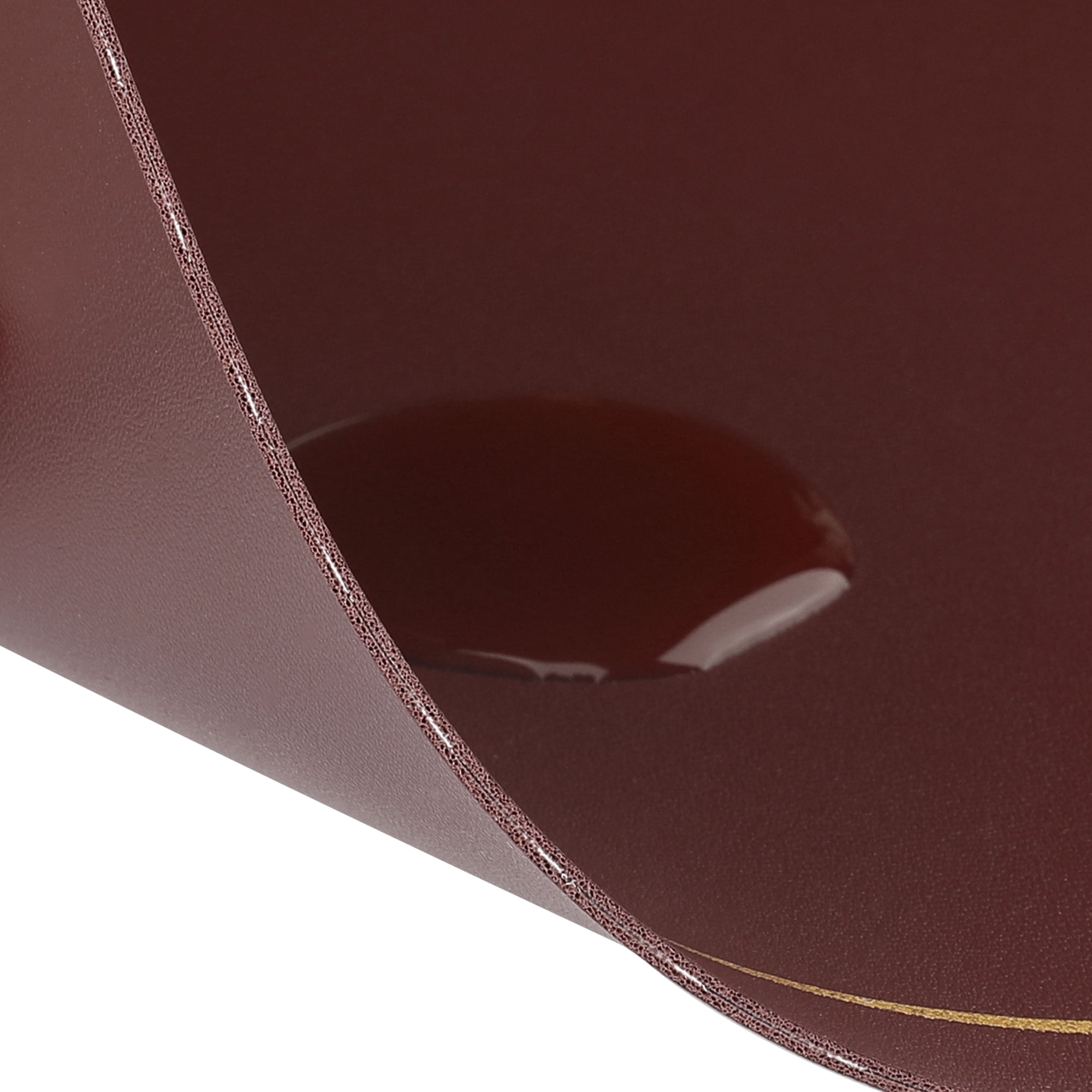 Unique Bargains Set of 6 Heat Resistant Faux Leather Placemats for Kitchen Dining Room Wine Red