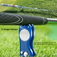 thumbnail image 6 of Golf Divot Tool with Magnetic Ball Marker, Divot Repair Tool, Foldable Fork - Fix Divots, Clean Clubs and Cleats, U Shape Bottom Club Holder, Blue, 6 of 9
