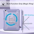 thumbnail image 3 of Fintie Tuatara Case for iPad Air 5th Gene(2022) / iPad Air 4th Genration(2020) 10.9 Inch - [Magic Ring] 360 Degree Rotating Grip Stand Shockproof Rugged Cover with Screen Protector, 3 of 7