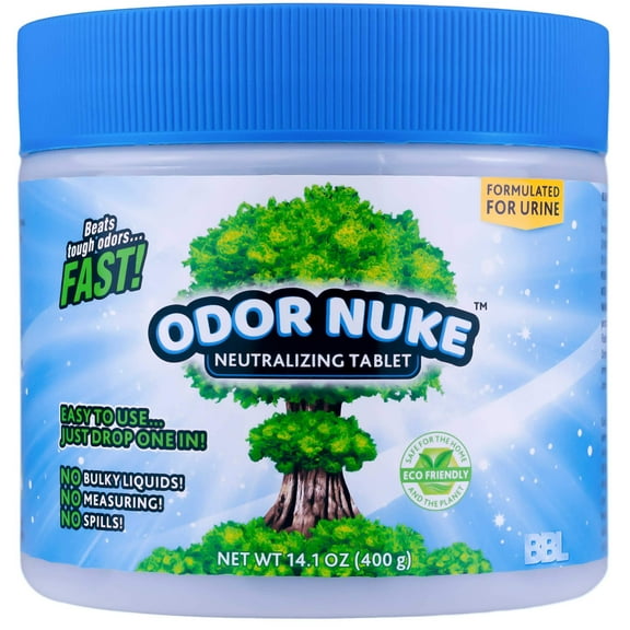 Odor Nuke Urine Odor Neutralizer Tablets for Portable Urinals, Bedside Commodes, Bed Pans and Camping Toilets, 14.1 oz