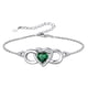 thumbnail image 1 of Silvora mujer corazón infinito pulsera sintética esmeralda piedra natal pulsera de plata esterlina regalo de cumpleaños para madre e hija - mayo, 1 of 8