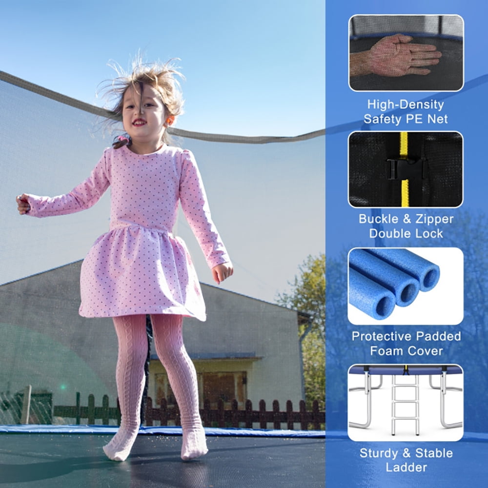 Aimee Lii 16 Feet Outdoor Trampoline Bounce Combo with Safety Closure Net Ladder, Outdoor Trampoline for Kids Aimee Lii 16 Feet Outdoor Trampoline Bounce Combo with Safety Closure Net Ladder, Outdoor Trampoline for Kids