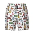thumbnail image 4 of Lsque Mens Swim Trunks Retro Style Pattern - Bathing Suit Compression Liner - Beach Swim Shorts Swimwear - (S-3XL) - Stretch Quick Dry -XX-Large, 4 of 9