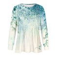 thumbnail image 3 of Bwndum Flowy Tops for Women Trendy Floral Ladies Blouse Long Sleeve Fall Tops S-2XL Clearance, 3 of 4
