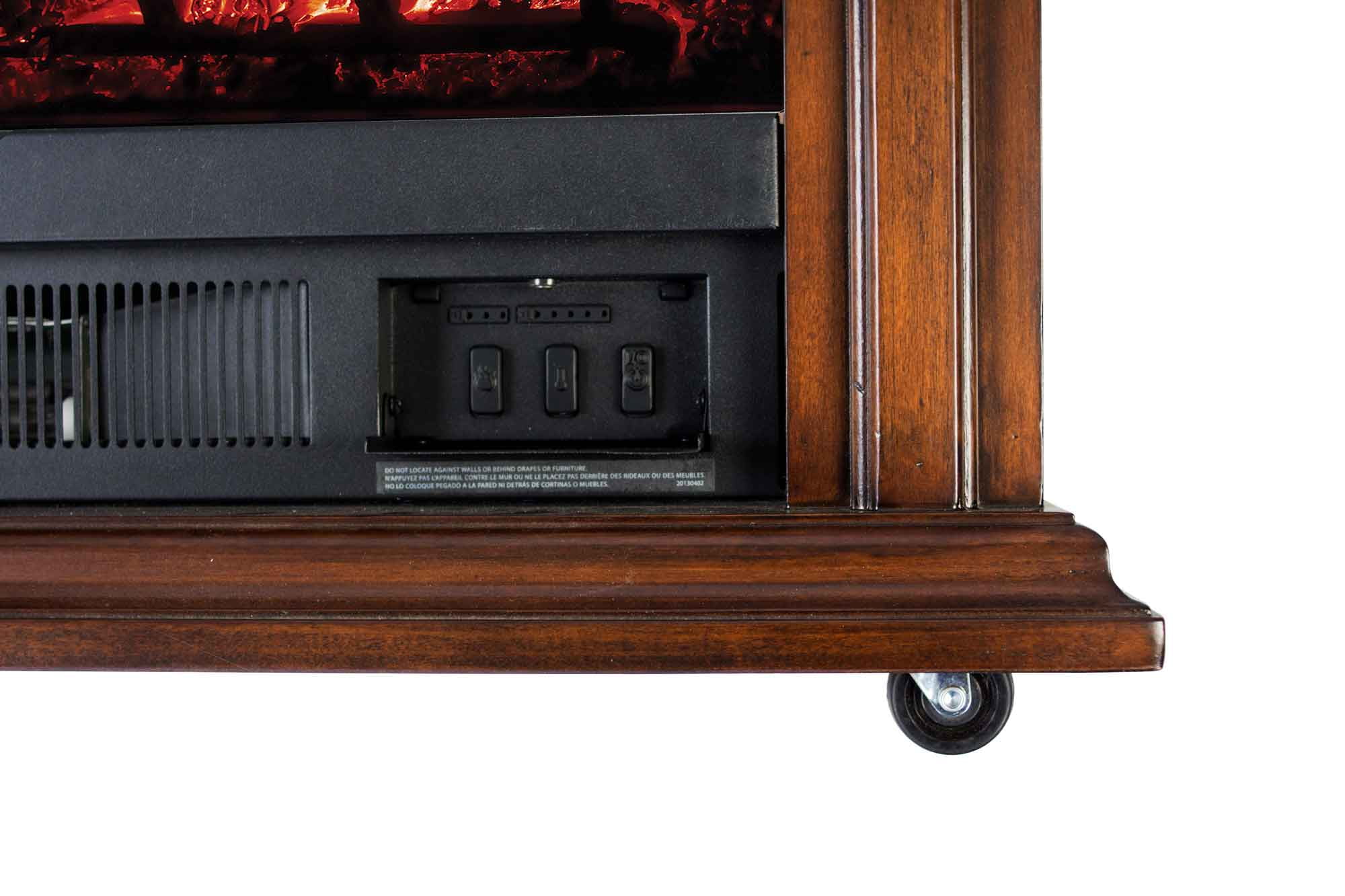 Pleasant Hearth Sheridan GLF-5002-68 Free Standing Mobile Infrared Electric  Fireplace, Cherry - Walmart.com