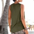 thumbnail image 4 of Blusa sin mangas con cuello en V de color sólido de verano a la moda para mujer Pompotops qwe24562, 4 of 7
