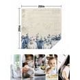 thumbnail image 4 of Fall Blue Cloth Napkins Set of 8 Reusable Dinner Napkins, Thanksgiving White Pumpkin Vintage Eucalyptus Cocktail Napkin Washable Table Napkins for Wedding/Holiday Party/Baby Shower 20"x20", 4 of 7