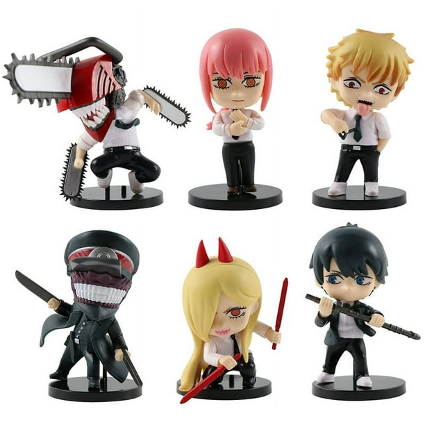 Figuras de acción de Anime Power Denji Makima Hayakawa Aki, 6 piezas, Chainsaw Man, juguetes para niños357