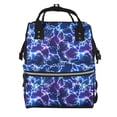 thumbnail image 1 of Disketp Blue Lightning1 Mochila de Pañales de Gran Capacidad con Múltiples Bolsillos, Mochila de Viaje Multifuncional para Bebé, Unisex, Moderna y Resistente, 1 of 6