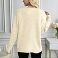 thumbnail image 5 of Erwazi Women's Sweaters Long Solid Color Sweater Fall Winter V Neck Long Sleeve Warm Soft Knitted Pullover, 5 of 5