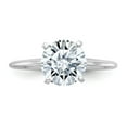 thumbnail image 3 of 14k White Gold 2.00ct. 8mm Round Colorless Moissanite Solitaire Engagement Ring Size 7.5, 3 of 5