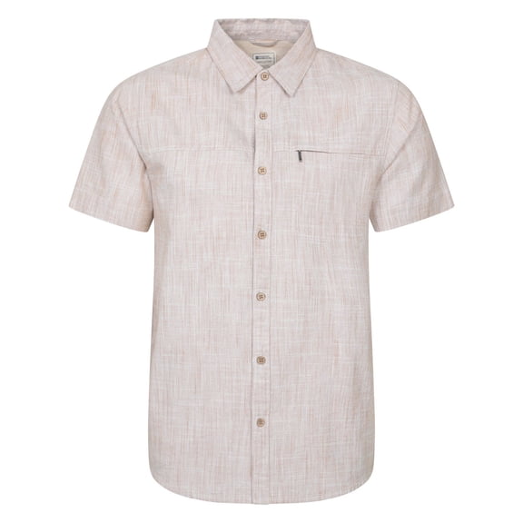 Mountain Warehouse Mens Coconut Slub Short-Sleeved Shirt