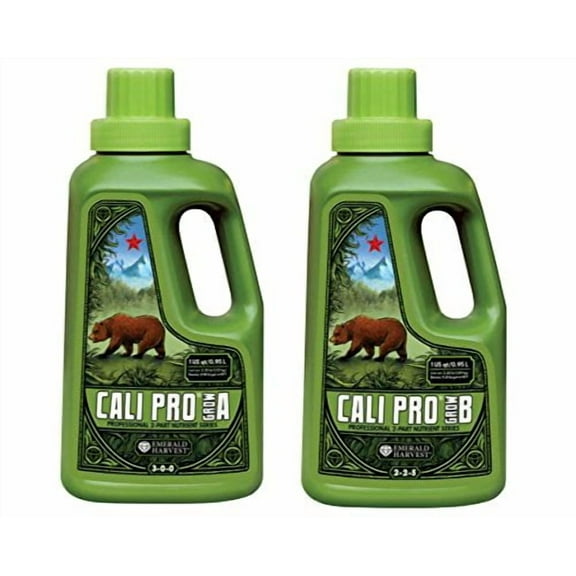 Emerald Harvest GL56723894.902 Cali Pro Grow A B Combo, 0.95 L fertilizers, Natural