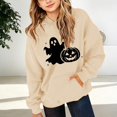 thumbnail image 2 of XXWXYD Kids Girls Sweatshirt Halloween Long Sleeve Graphic Print, Oversized Crewneck Pullover Fleece, Cute Print Fleece Cotton - Cute Halloween Outfit for Toddler Kids Girls Youth, 2 of 4