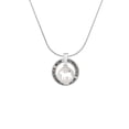 thumbnail image 2 of Delight Jewelry Silvertone Lamb Silhouette Gymnastics Mom Ring Charm Necklace, 18", 2 of 4