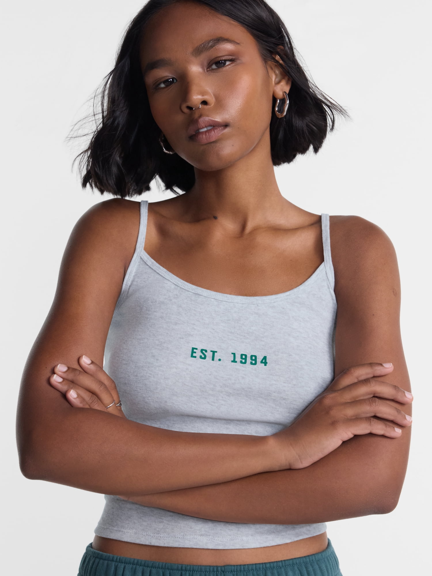 No Boundaries Scoop Neck Cami Top, Women's XXS-XXL - Walmart.com